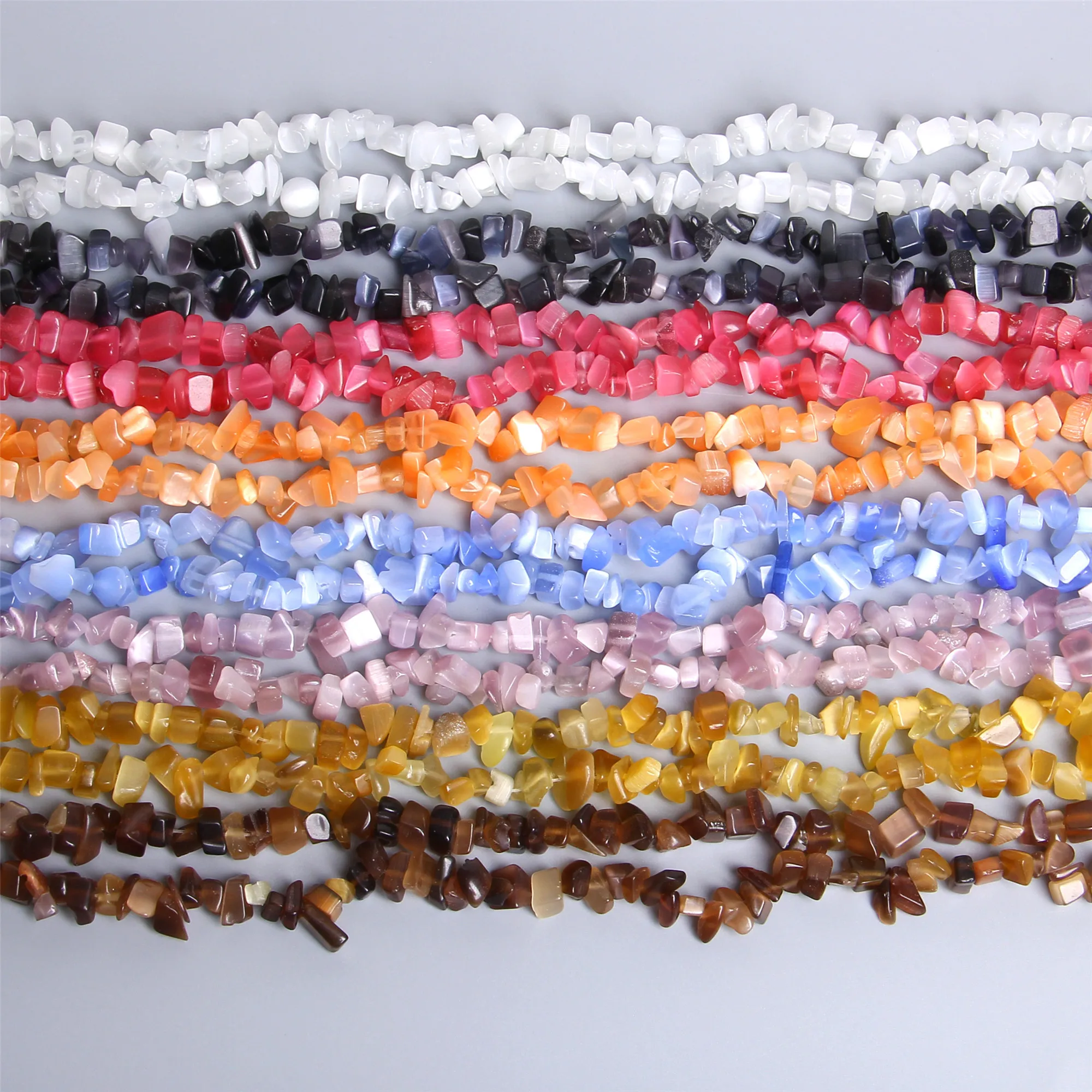 4-6 мм синие розовые белые кристаллы кошачий глаз в форме искусственного камня