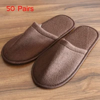 50 pair kids and adult hotel travel spa disposable slippers home guest slippers white shoes disposable slippers