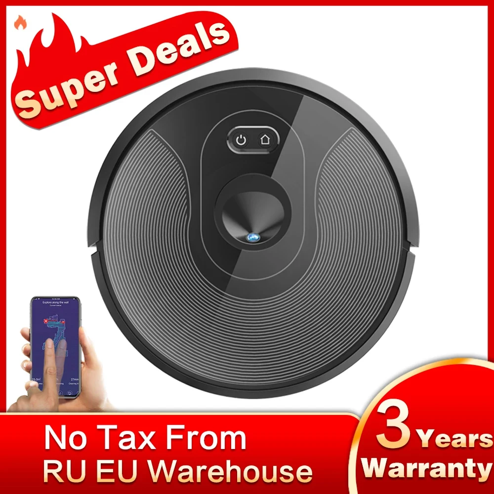 ABIR X6 Robot Vacuum Cleaner, Visual Navigation,APP Virtual Barrier,Breakpoint Continuous Cleaning,Draw Cleaning Area On Map