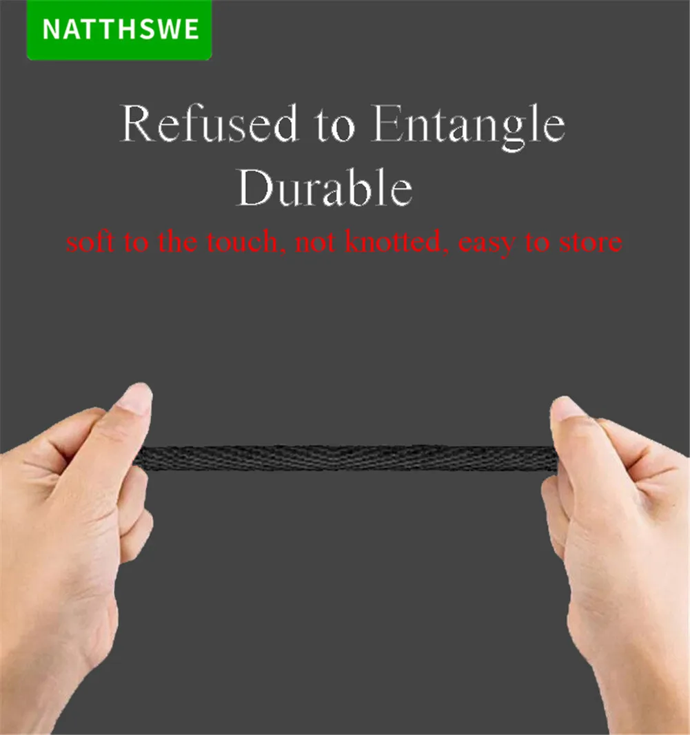 NATTHSWE 90 Degree Double Elbow Micro USB Data Cable Nylon Braided Fast Charging Line for Android Phone Short Paragraph