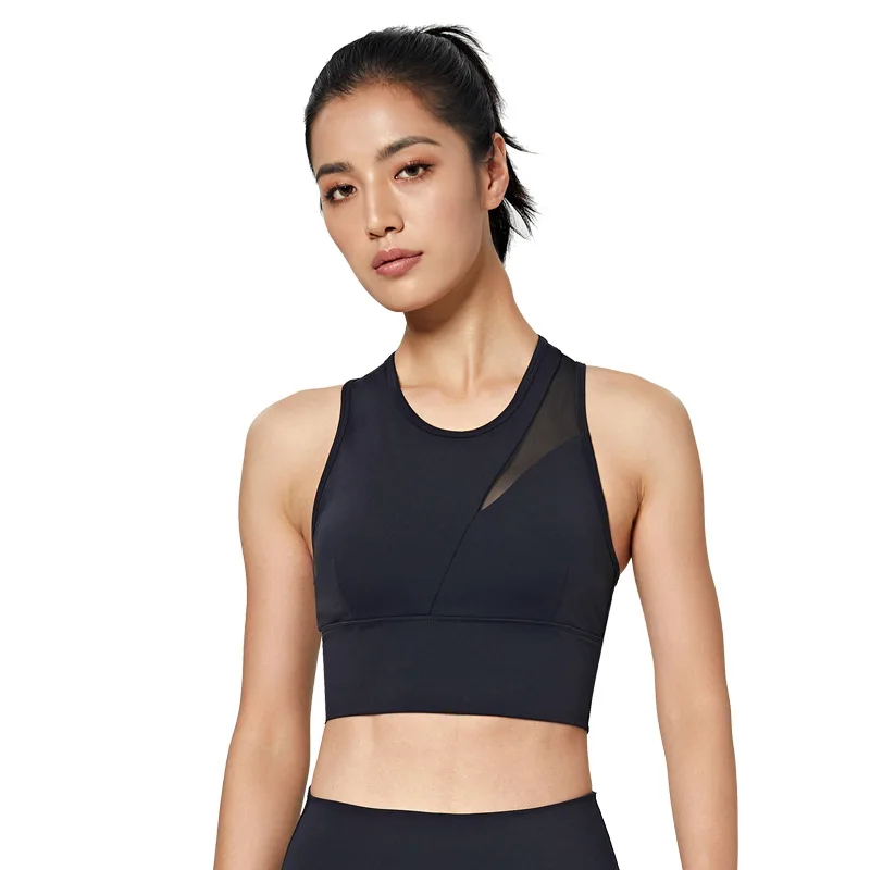 

Women's Seamless High Impact Sports Bra with Removable Cups High Support Pink Workout Yoga Bra Sexy Back Cutout Activewear