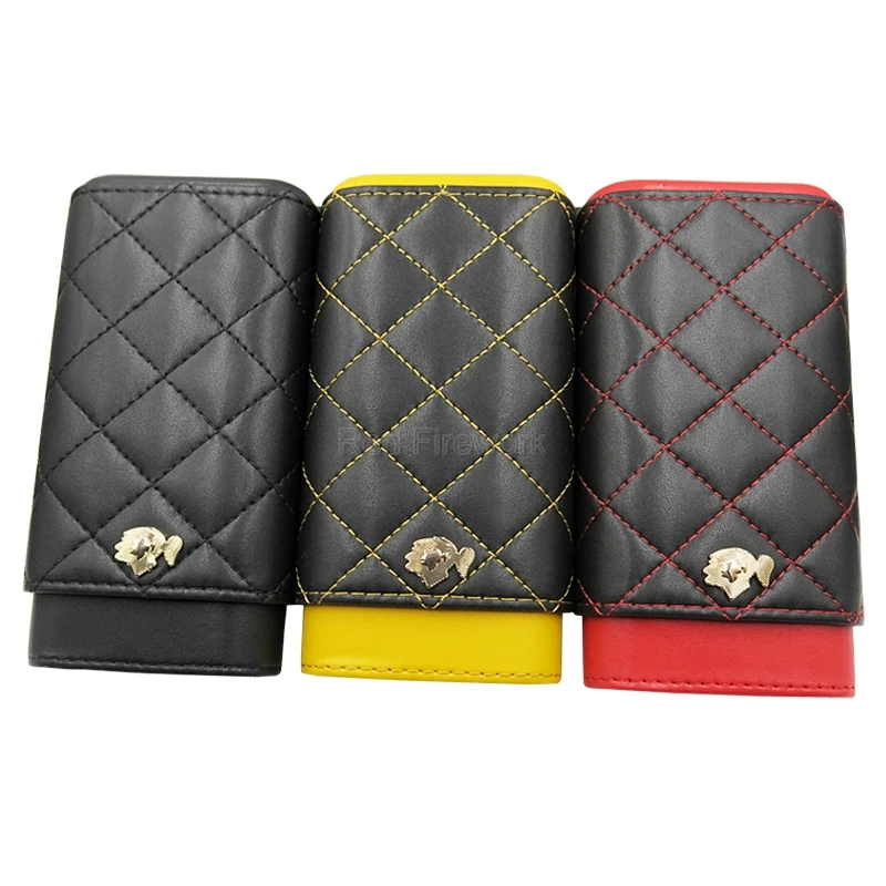 Cohiba уникальный кожаный регулируемый корпус для сигар из кедра 3 трубки коробка