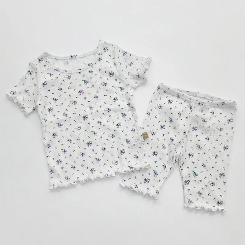 Engepapa-ropa de manga corta y pantal&oacute;n para beb&eacute;, ropa bonita Floral para el hogar, 2 uds., para exteriores, novedad de verano 2021-2
