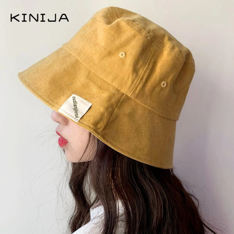 Панама Женская Складная однотонная с широкими полями пляжная шляпа в стиле хип