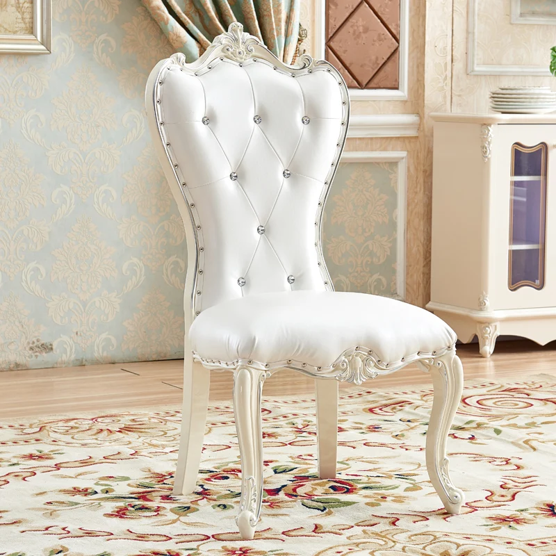 Современное Европейское кресло из массива дерева для столовой Домашнее