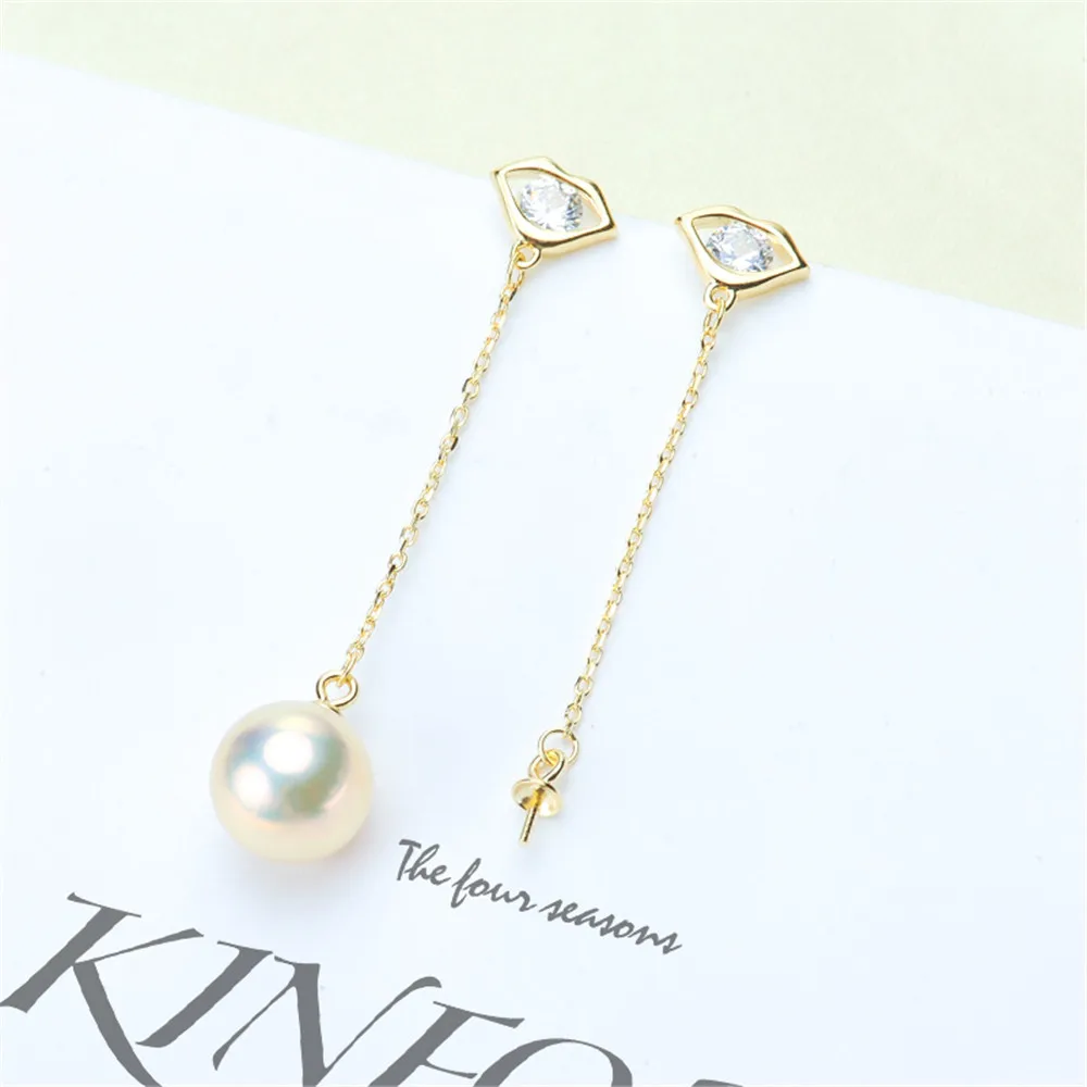 

925 Sterling Silver Plating Earrings Pearl Earrings Accessories Findings Earrings Jewelry Parts Fittings Mountings DIY Girl Gift