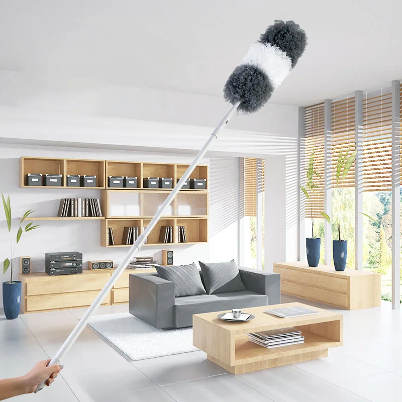

167CM Retractable Bending Dust Tweezer Household Car Dust Dusty Feather Duster Flexible Electrostatic Dusting Cleaning Brush