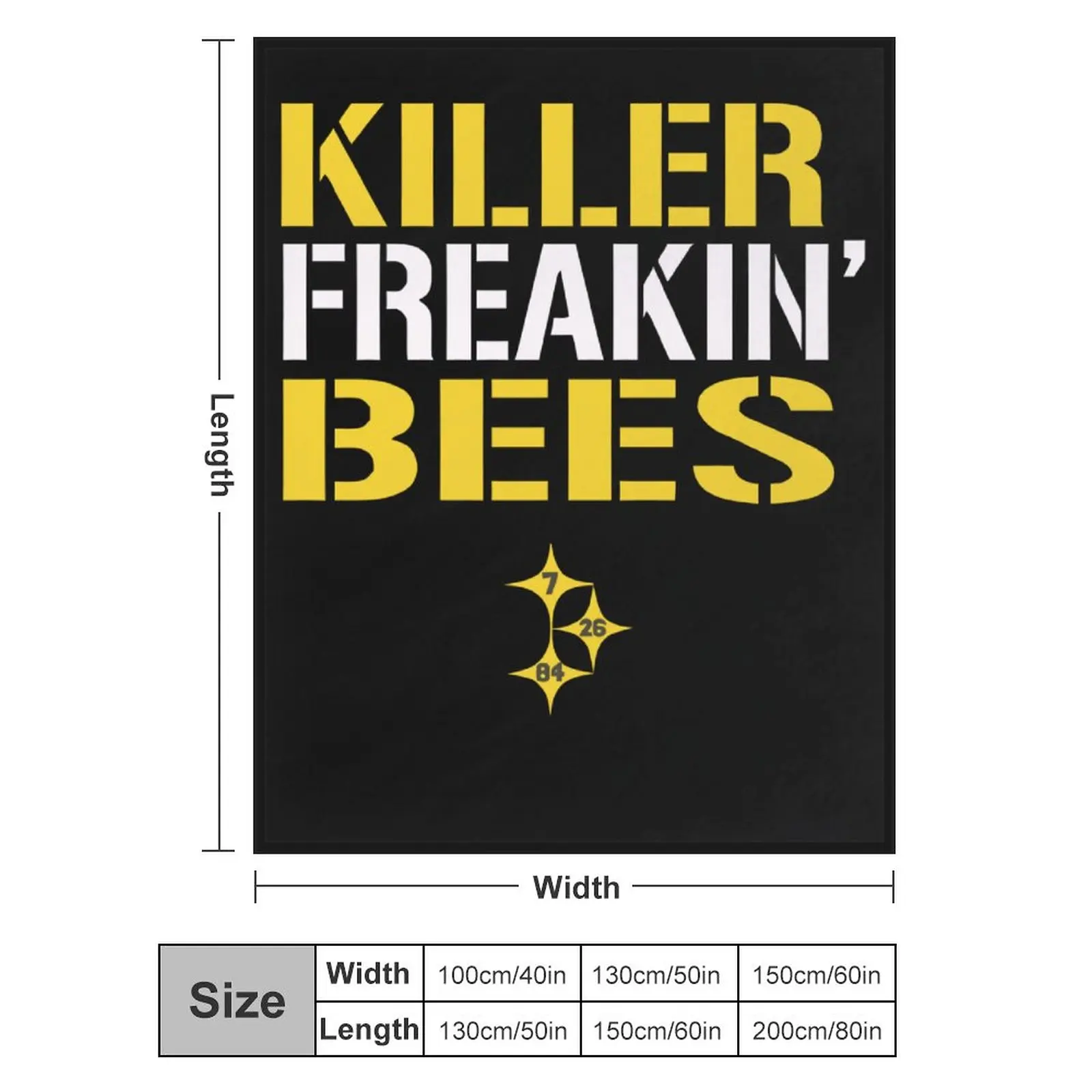 

Blanket Killer Freakin' Bees 7 Ben Roethlisberger 84 26 Ultra Soft Micro Fleece Cozy Lightweight Microfiber Flannel All Season L