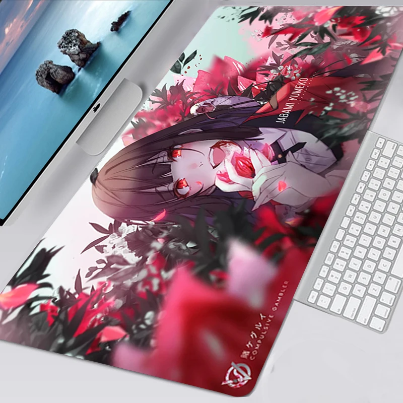

Anime Kakegurui Yumeko Jabami Mousepad Kawaii Gaming Accessories Non-slip Mouse Pad Gamer Mausepad Keyboard Mat Tapis De Souris