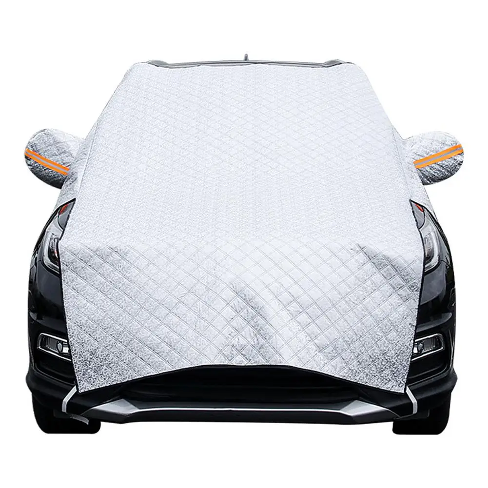 

Three Layers UV-blocking Car Engine Cover Winter SUV Anti-frost Snow Shield Windshield Protective Cover With Reflective Strips