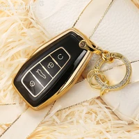 tpu car remote key case cover holder shell bag for geely coolray 2019 2020 4 buttons fob buckle keychain car styling accessories