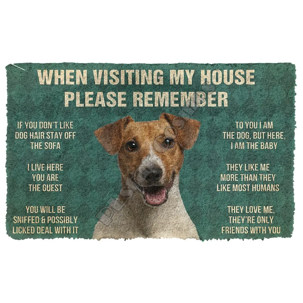 please remember jack russell terrier house rules custom doormat indoor doormat non slip door floor mats decor porch doormat free global shipping