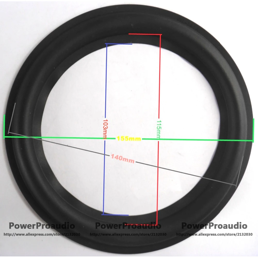 20 шт./лот 6 5-дюймовый динамик WL-141A резиновый объемный край НЧ-динамика 155 140 115 103 мм