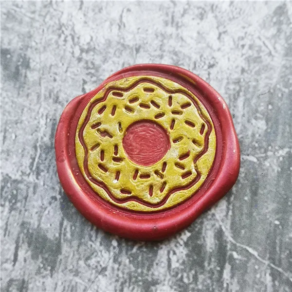 

Donuts wax seal stamp Retro cake dessert shop Wood Stamp Sealing Wax Seal Stamp Wedding Decorative sealing Stamp wax seals