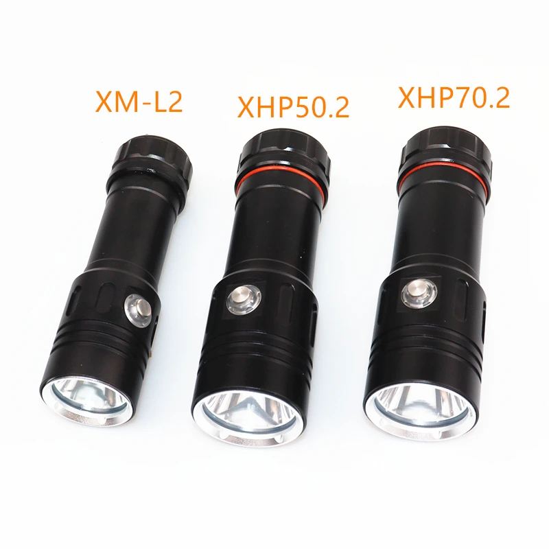 Светодиодный фонарик для дайвинга XHP70.2/XHP50.2/XM-L2 водонепроницаемость IPX8