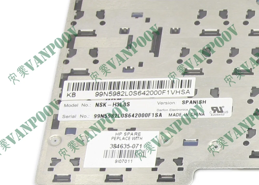 Новая клавиатура для ноутбука HP Pavilion dv4000 Presario V4000 Grey white Teclado Spanish SP Version - NSK-H3L0S (art.: 3920cbe5083ee) - 3920cbe5083ee