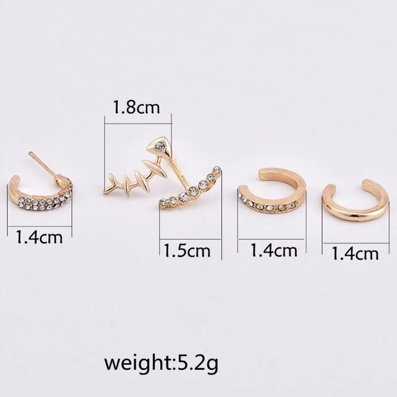 Новая мода Звезда Луна Сердце Клип серьги стержни подарок для женщин девушки