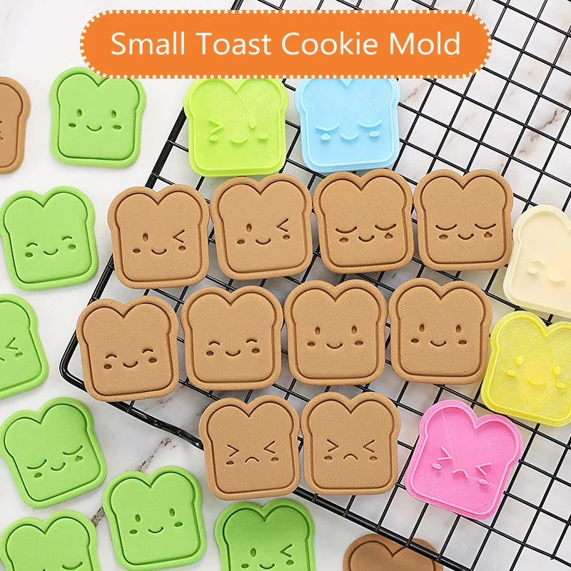 

Маленькая форма для тостов, домашние Мультяшные Инструменты для выпечки, «сделай сам», резак для печенья для детей, 3D пресс-форма для печень...