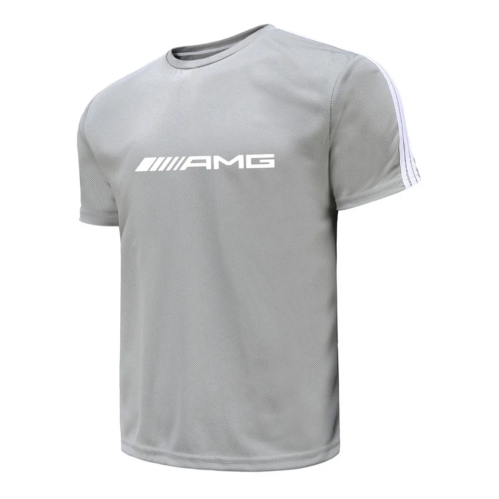

AMG Men's Summer Letter Printing T-shirt Round Neck Short Sleeve T-shirt Men's Casual T-shirt E1