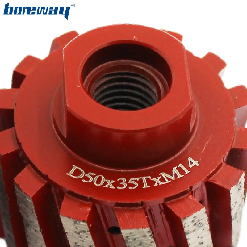 Boreway питания 2 дюймов D50 * 35T M14 сегментированные нулевой терпимости барабан с