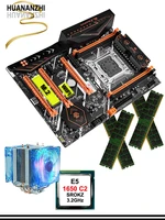 huananzhi x79 gaming motherboard combo on sale m 2 nvme slot m 2 wifi port cpu xeon e5 1650 3 2ghz cooler ram 16g44g reg ecc