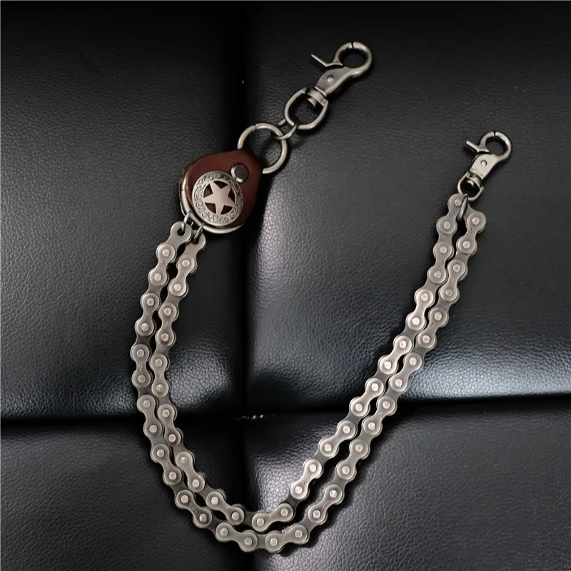 

Hip-hop Stainless Steel Metal Cool Biker Chain Rock Punk Gothic Hipster Moto Jeans Belts Wallet Keychains Mens Kpop Accessories