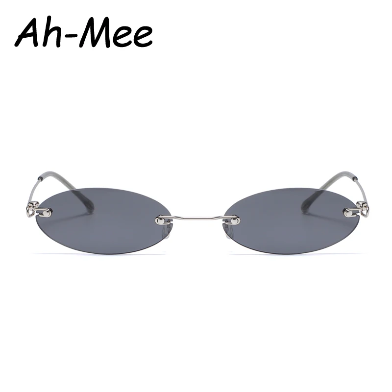 

Small Vintage Oval Rimless Women's Sunglasses New Oval Punk Sun Glasses Men Fashion Eyewear UV400 Gafas de sol