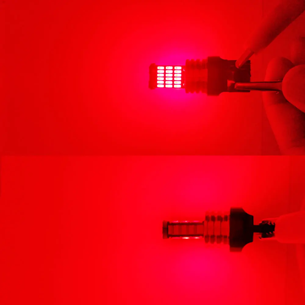 2 шт. светодиодный лампы T20 W21W WY21W 7440 45SMD 4014 Авто обратный резервный DRL автомобилей
