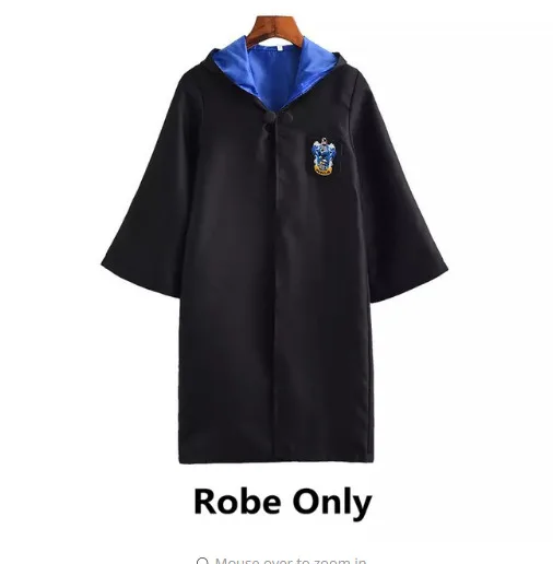 Ravenclaw Косплей Костюм Гриффиндора ожерелье Поттер Haloween костюмы Гермионы школьная форма Ravenclaw Hufflepuff Слизерин халат шарф - Цвет: Ravenclaw