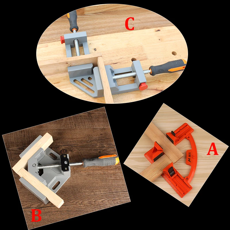 90 градусов быстросъемный угловой зажим прямоугольный сварочный инструмент для деревообработки фоторамки зажимной инструмент