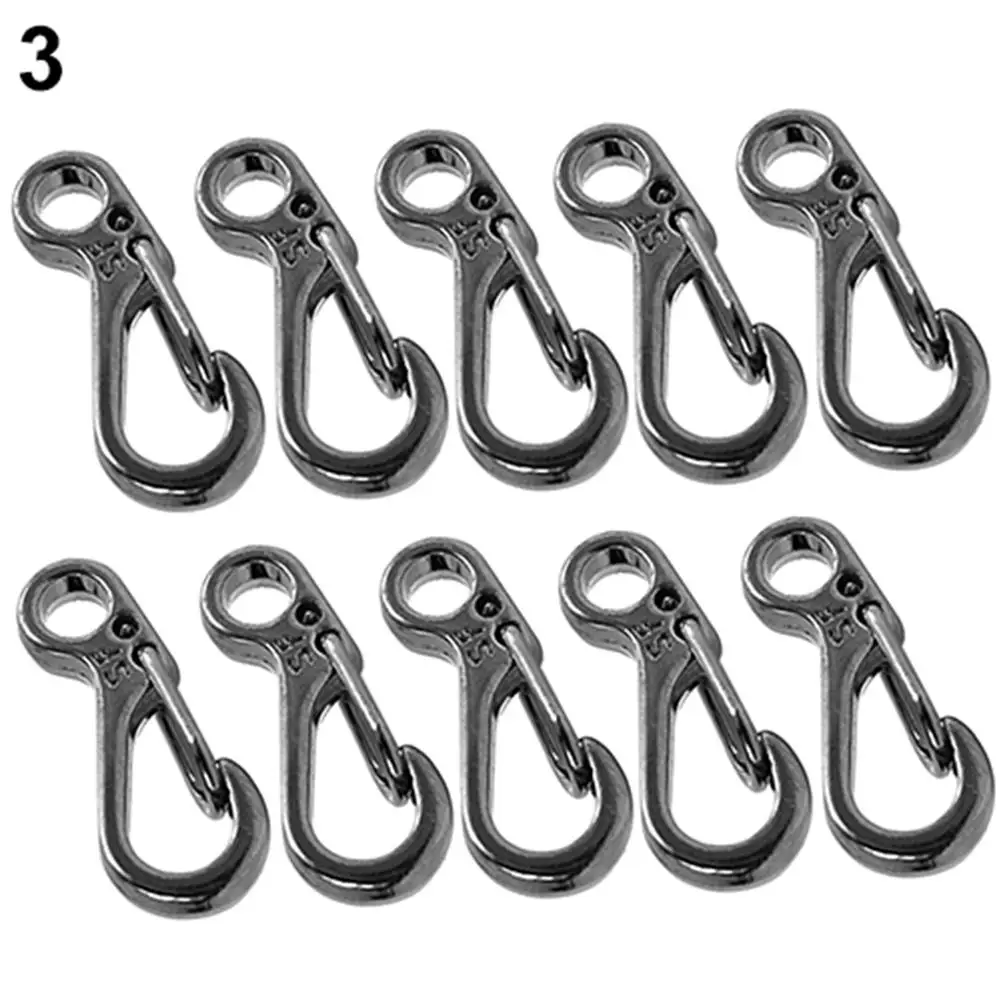 

10Pcs Hanging Buckle Backpack Clasps Climbing Carabiner Spring Snap Clip Karabiner Hook SF Keychain Alloy Tactical Survival Gear