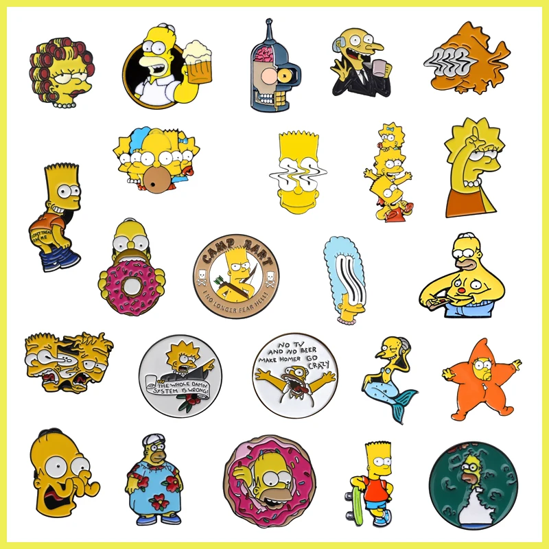 Мультяшная Веселая эмалированная брошь счастливой семьи с персонажами аниме