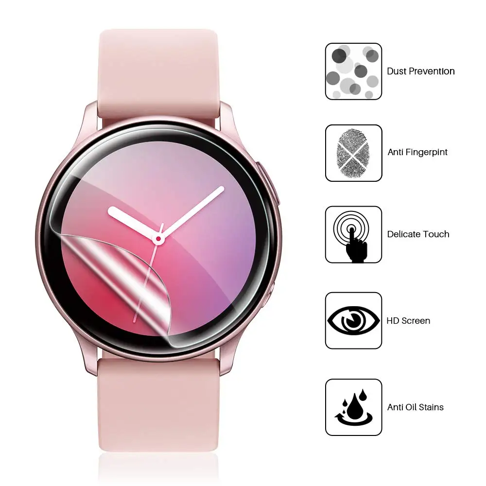 2 шт. защита для экрана Samsung Galaxy watch active2 ремень 3D HD ультра-тонкий полный (не стекло)