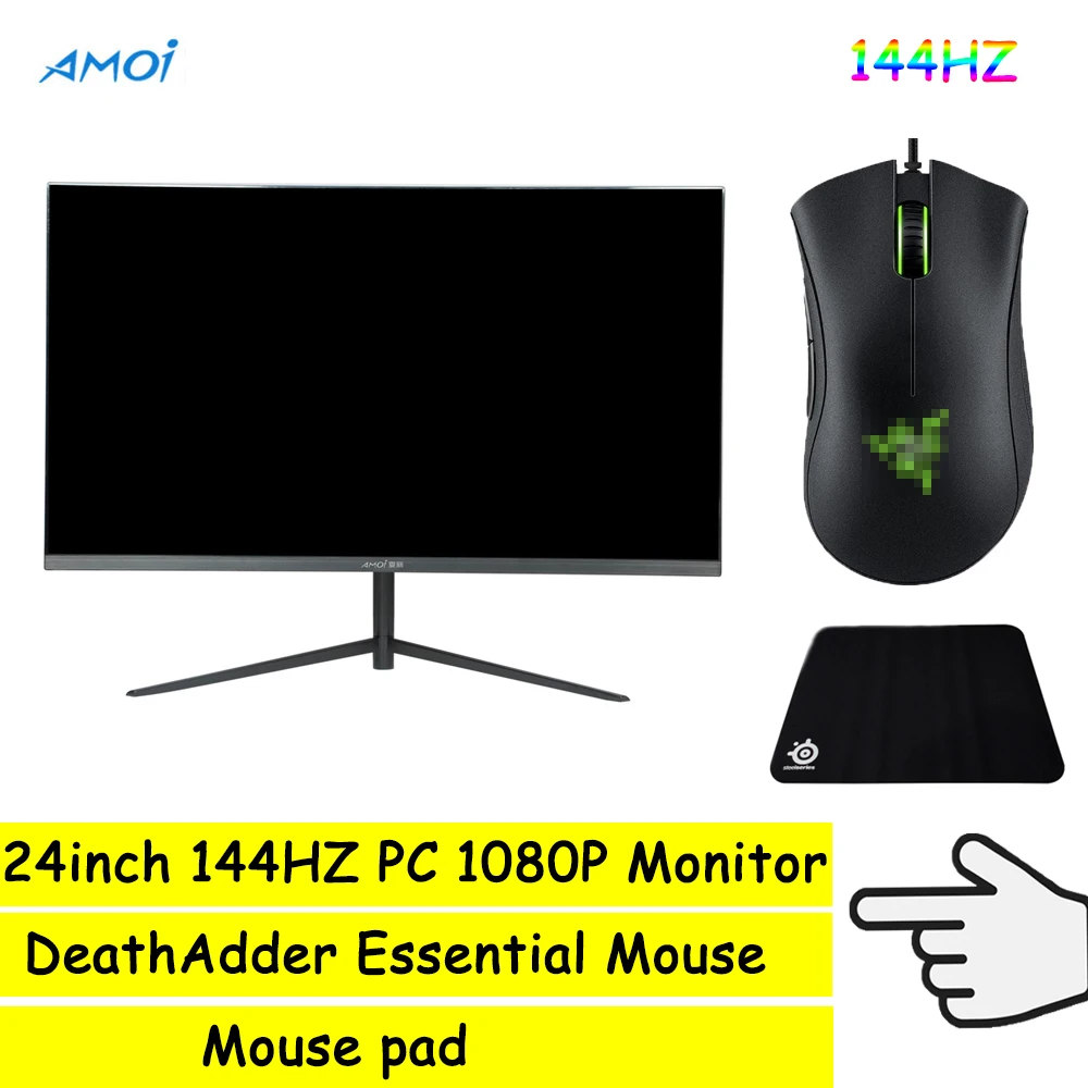 Amoi 24 дюйма 144 Гц ПК 1080P монитор ЖК дисплей Дисплей игровая компьютерная Экран Full HD