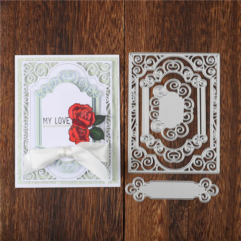 DiyArts 2020 New Lace Frame Cutting Dies Metal Scrapbooking Album Card Making Embossing Stencil Cuts Decoration | Дом и сад