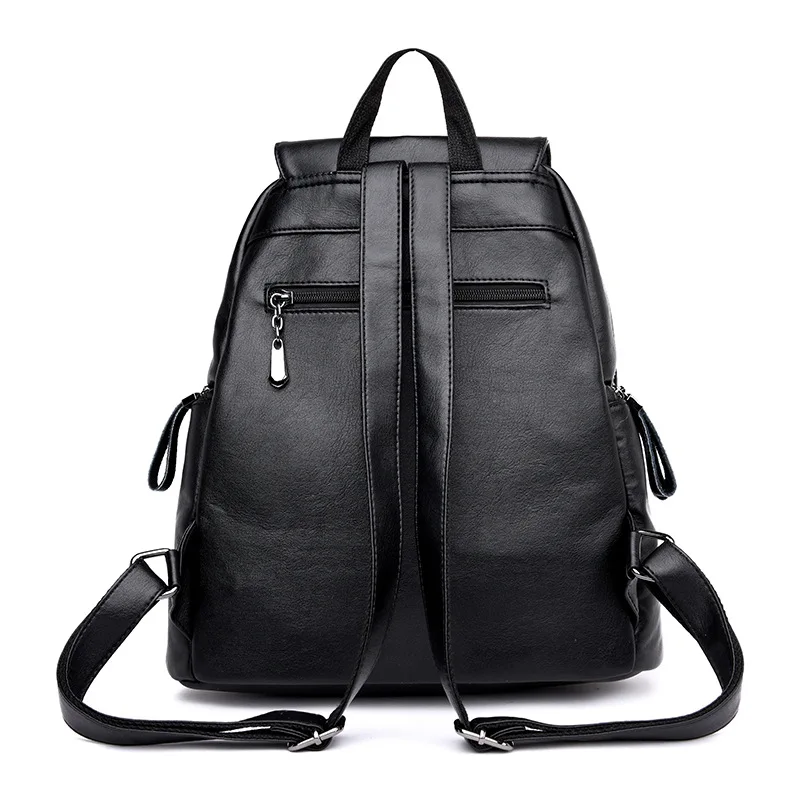 Модный женский рюкзак высококачественный кожаный школьный для
