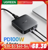 ugreen pd charger 100w usb type c pd fast charger quick charge 4 0 3 0 phone charger for iphone 13 12 macbook laptop smartphone