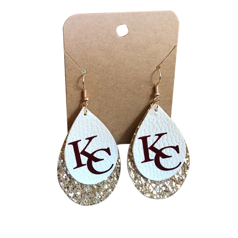 Многослойные блестящие серьги-подвески из искусственной кожи в клетку красного