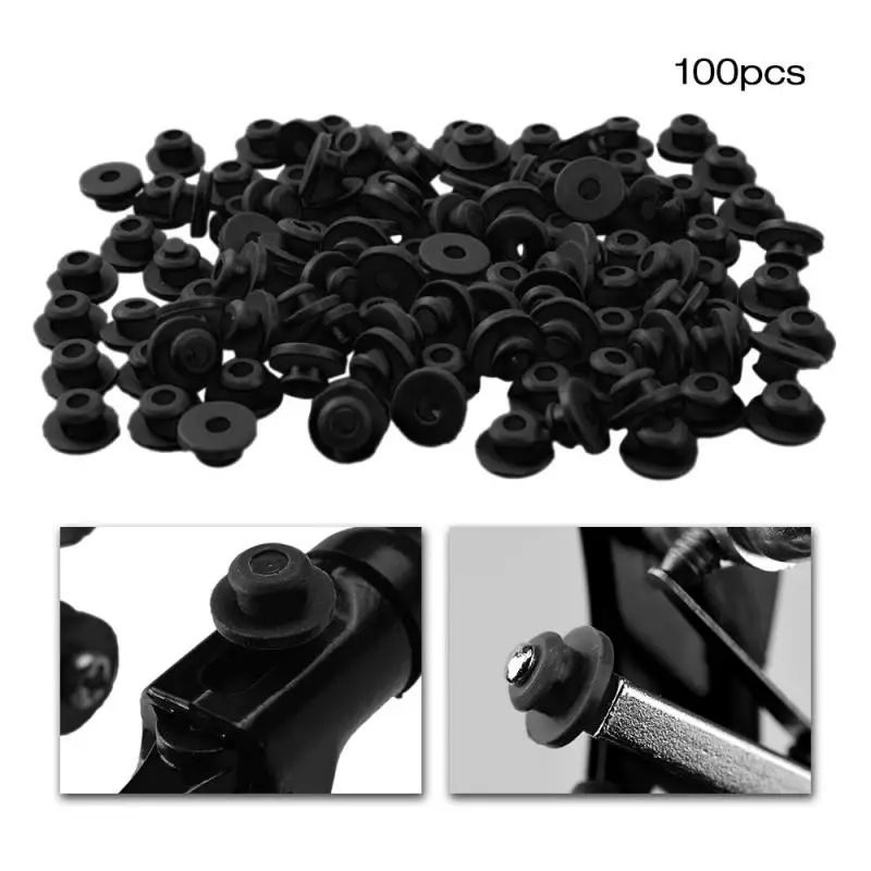 100PCS ATOMUS Tattoo &quotT&quot Type Needle Pad Rubber Grommets Nipples Machine Accessory Armature Bar Tools |
