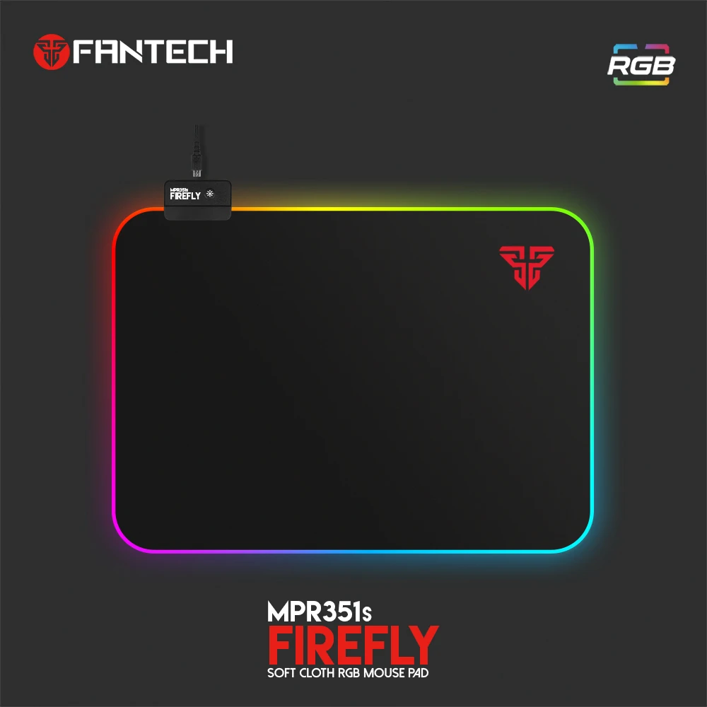 Игровой коврик для мыши FANTECH MPR351S RGB подсветка 350 х250 х3 мм Управление скоростью