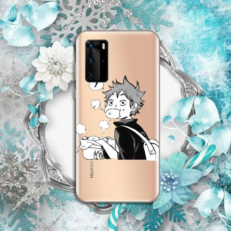 

Haikyuu Hinata attacks Anime Phone Case Transparent for Huawei P honor 8 10i 20 30 40 smart 2019