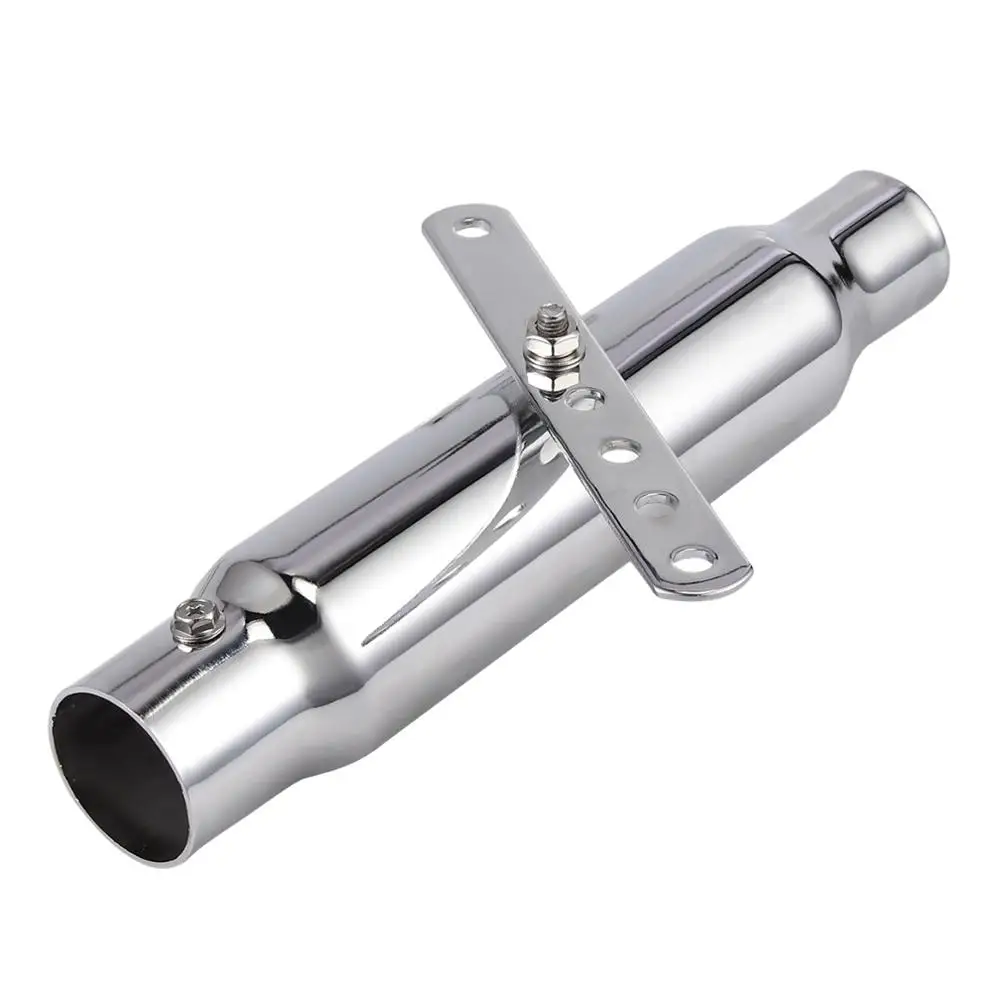 Универсальный мотоциклетный глушитель AUTOUTLET серебристый для выхлопной трубы 12