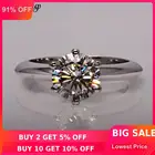 Choucong женский Пасьянс 100% Настоящее 925 пробы Серебряное кольцо 1.5ct AAAAA Циркон Обручальное кольцо кольца для мужчин и женщин подарок