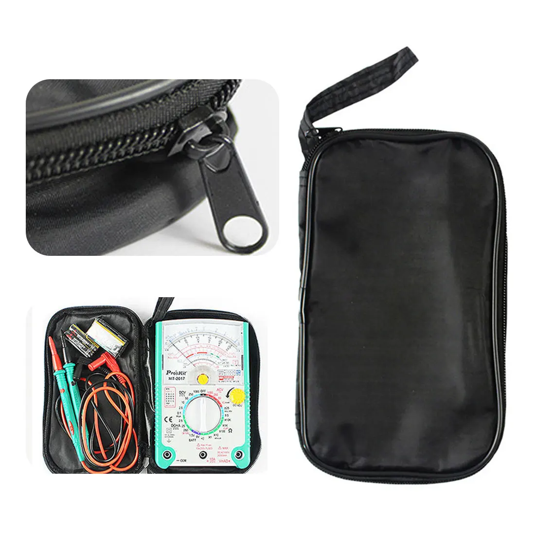 

Multimeter Storage Bag Tool Bag for Digital Multimeter Waterproof Tool Kit Black Multi-purpose Nylon Pouch 20.5x12x4cm