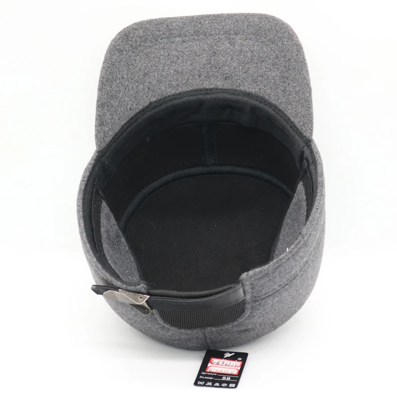 Мужские осенние и зимние военные кепки из искусственной кожи с регулируемой