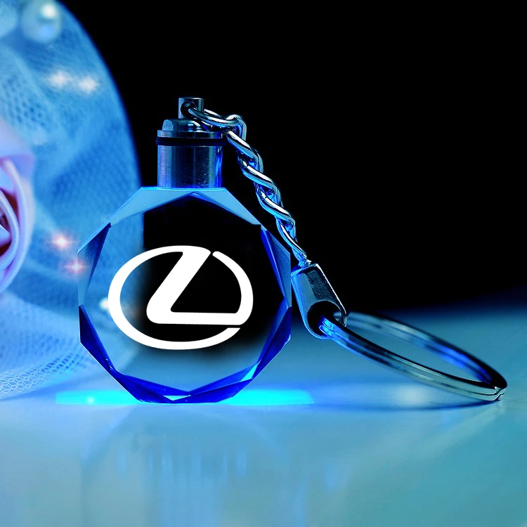 Креативный металлический брелок со светодиодной подсветкой для автомобилей lexus
