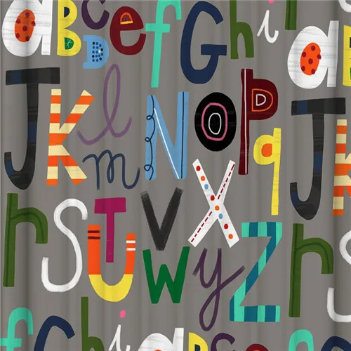 Душевая занавеска с арабскими и английскими буквами водонепроницаемые товары