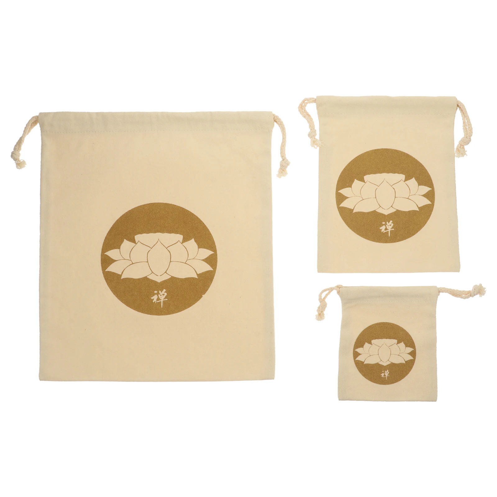 

3Pcs Buddha Sound Bowl Bag Song Bowl Bag Singing Bowl Bag for Storage Outside Temple Outdoor