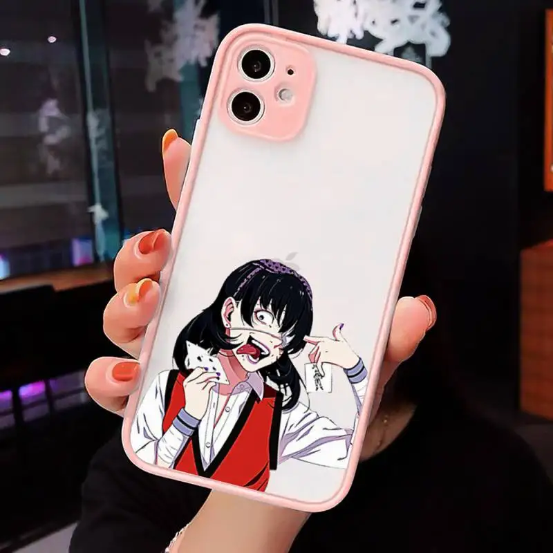 

Kakegurui Phone Cases matte transparent For Pink iPhone 7 8 x xs xr 11 12 pro plus max mini Clear Funda