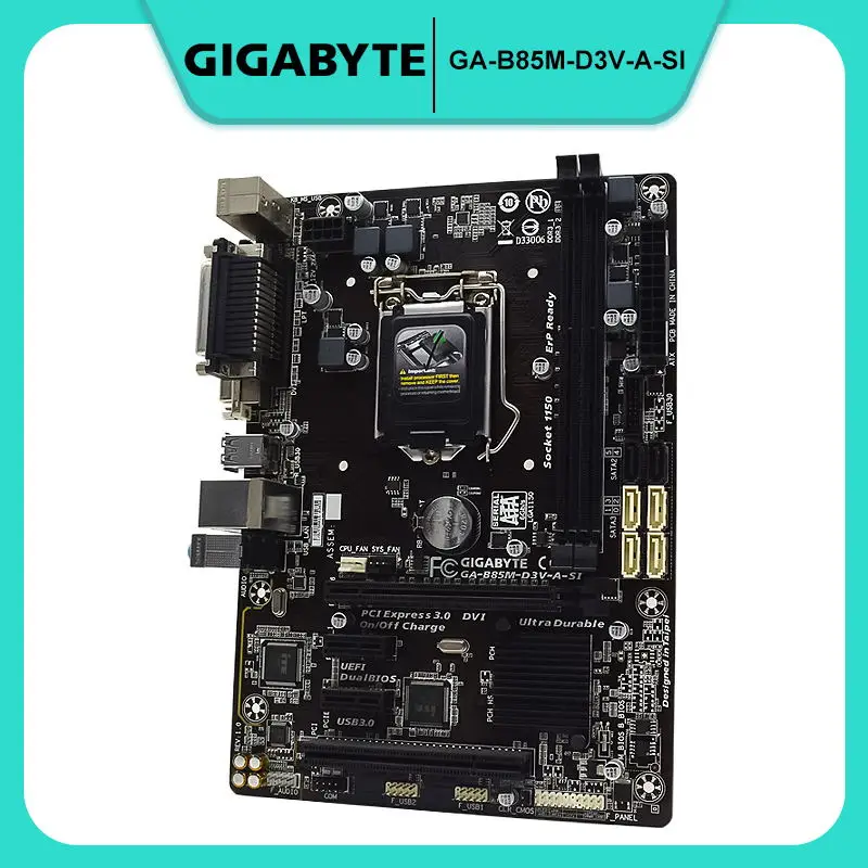

Материнская плата B85 1150 DDR3 16 ГБ Core i3 i5 i7 процессоры для Gigabyte GA-B85M-D3V-A-SI LGA 1150 Intel B85 USB2.0 SATA3 PCI-E X16 слот